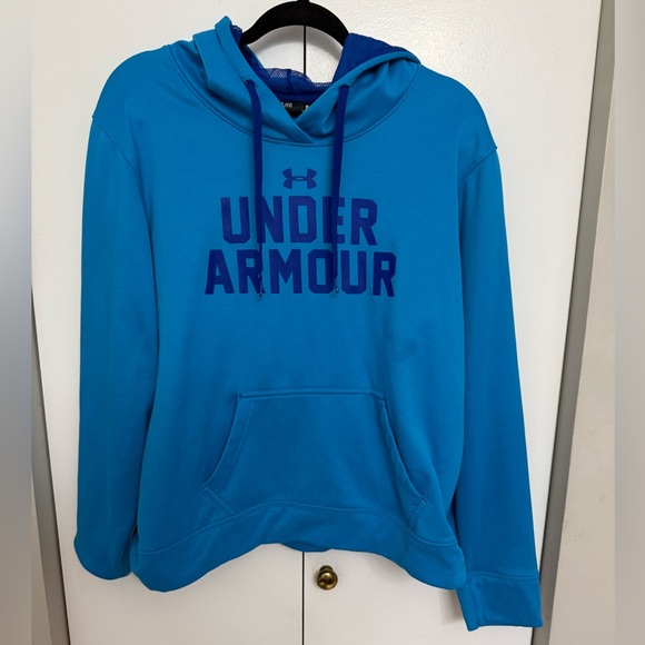 Under Armour Tops - Under Armour Teal and Royal Blue Athletic Hoodie